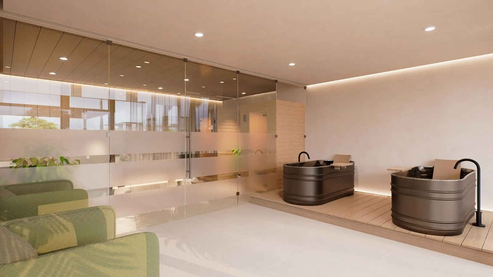 Sauna y cold plunge