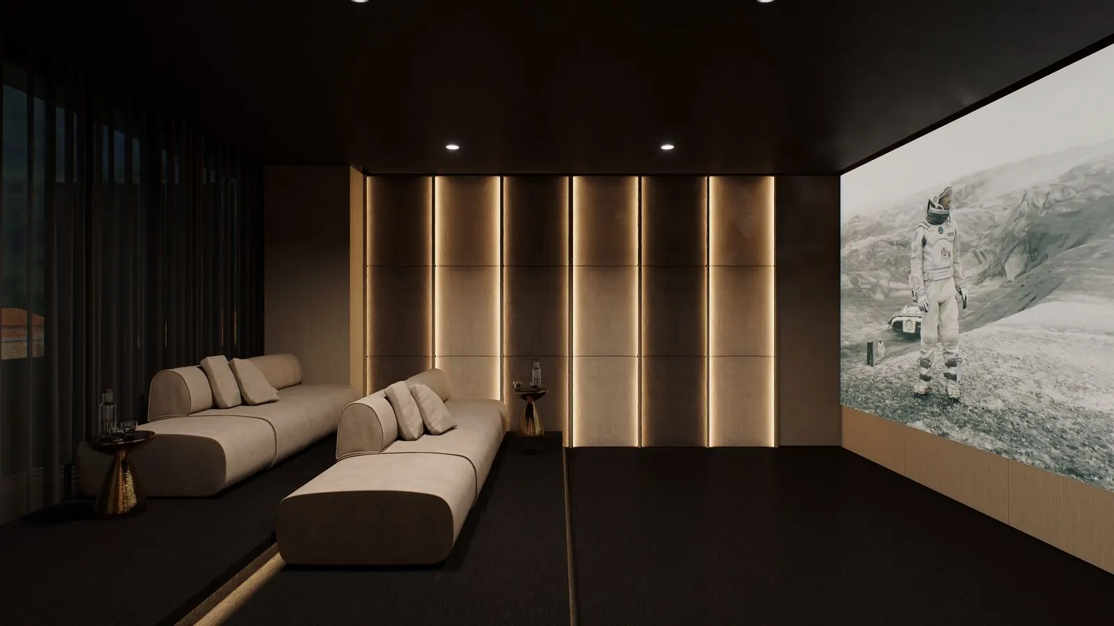Cine, Amenidades, render referencial