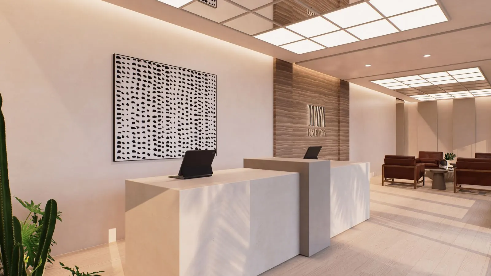 Lobby, Amenidades, render referencial