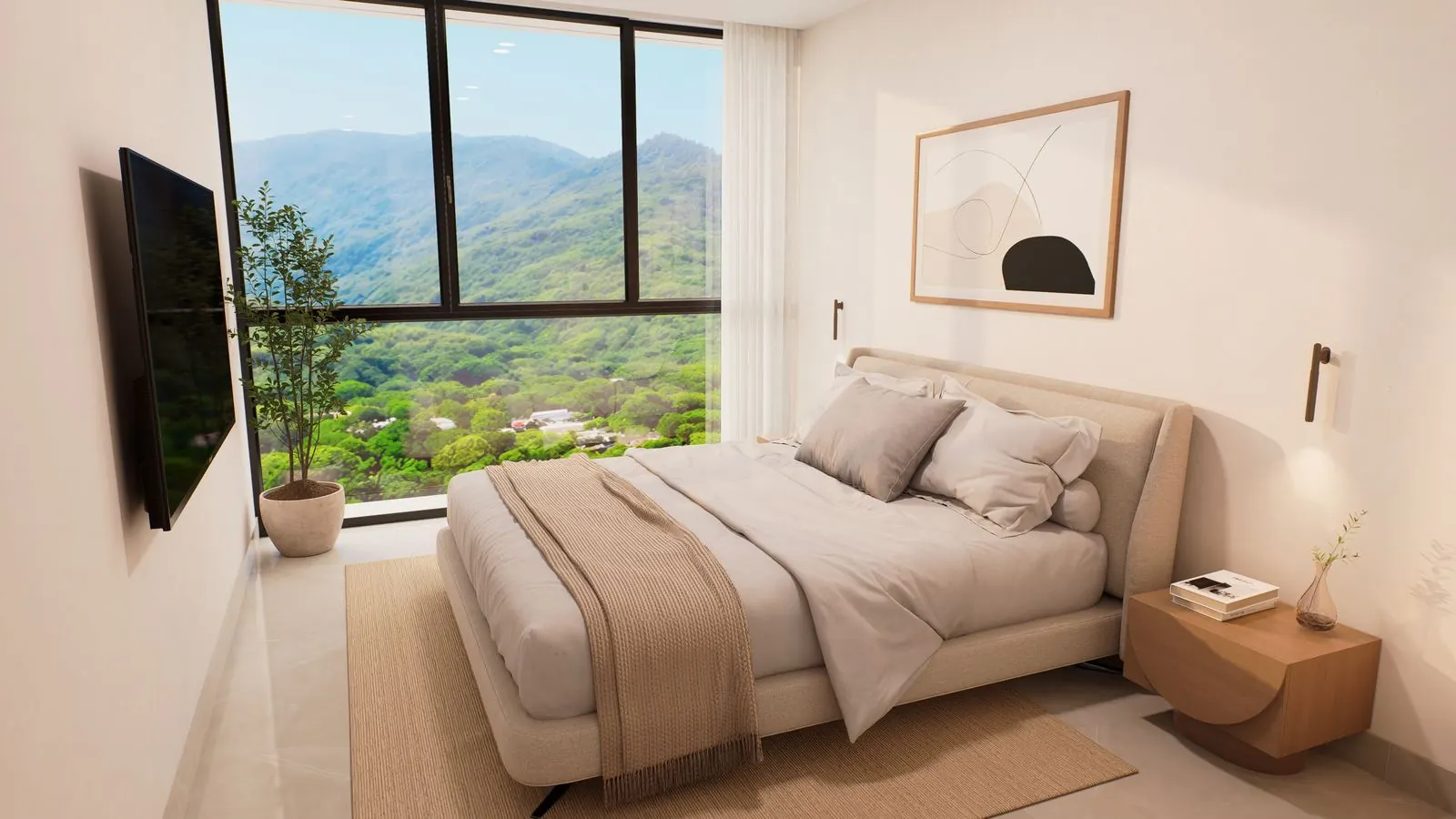 Alcoba principal, Apto. 3 habitaciones, render referencial
