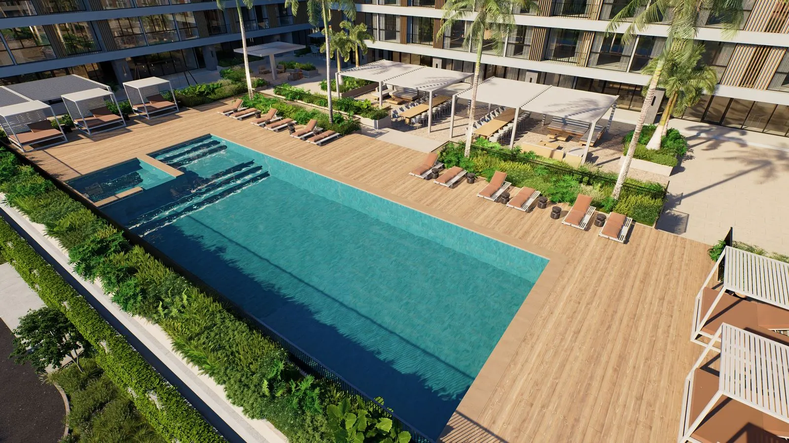 Piscina, Exteriores, render referencial