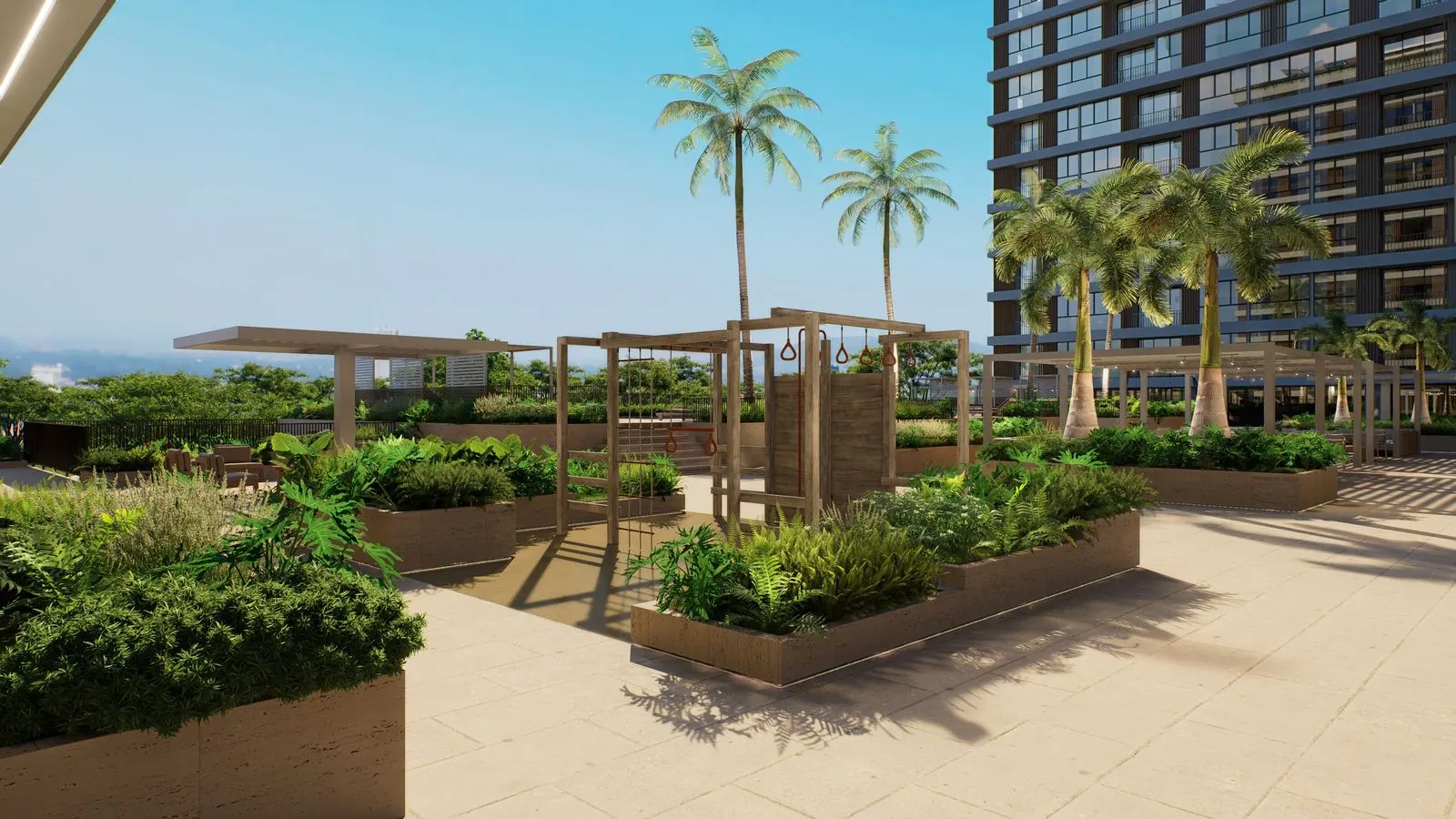 Playground, Exteriores, render referencial