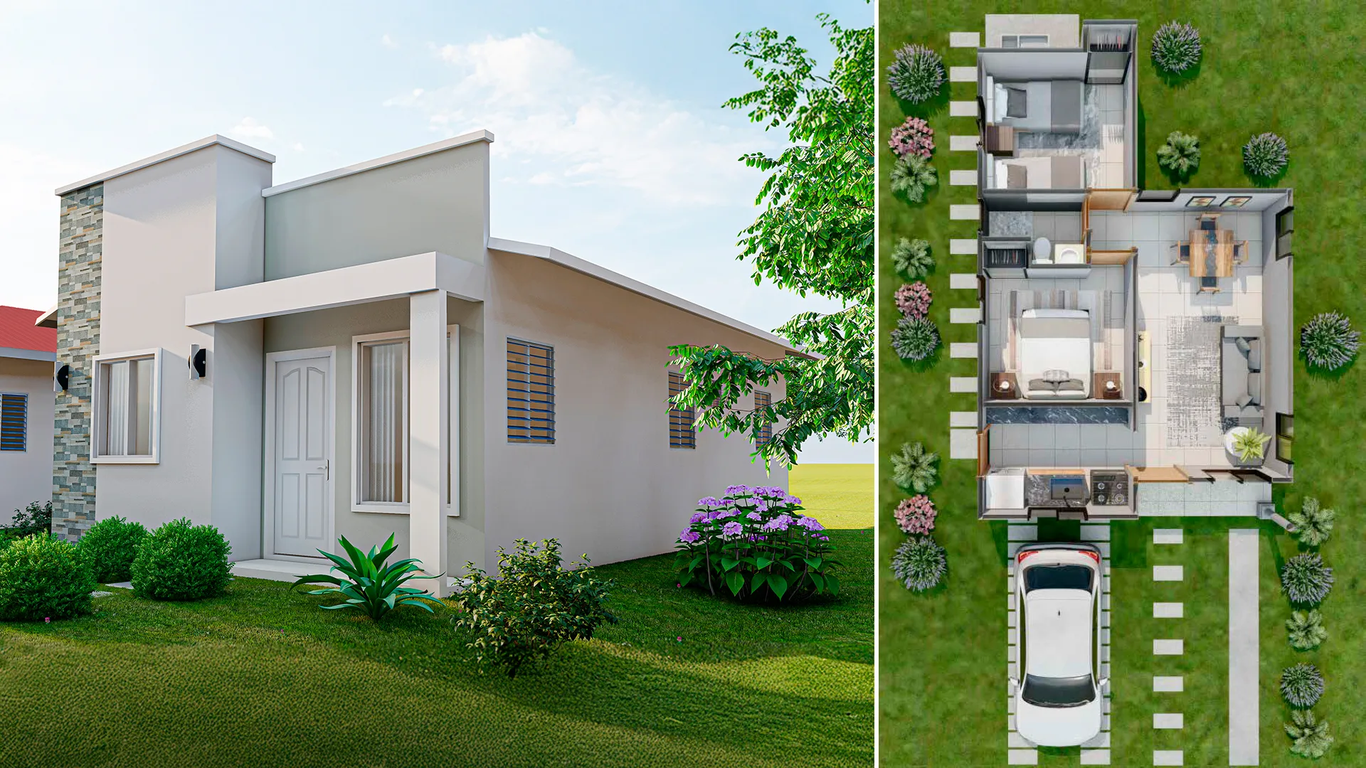 Vivienda de 2 Habitaciones — Residencial Santa Elena, Villanueva